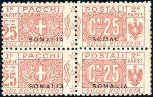 PACCHI POSTALI 1923 - 25 cent. rosso, ... 