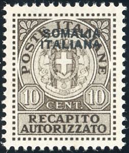RECAPITO AUTORIZZATO 1939 - 10 cent. bruno ... 