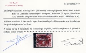 OCCUPAZIONE TEDESCA EGEO 1945 - ... 