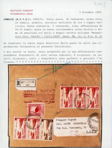 SOMALIA AFIS POSTA AEREA 1954 - 10 ... 