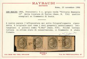 1866 - 5 cent. De La Rue, tiratura ... 