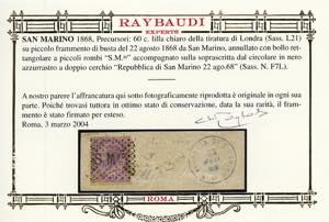 1866 - 60 cent. De La Rue, ... 