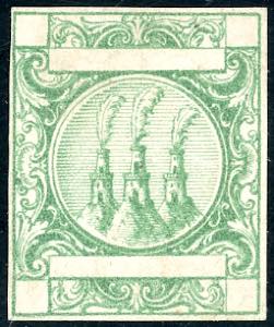 1865 - Saggio Riester in verde, senza ... 