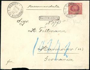 1894 - 1 lira carminio su giallo ... 