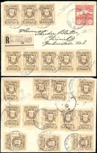 1911 - 1 cent. Stemma, fondo giallo, venti ... 