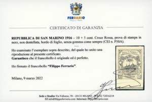 1916 - 10 + 5 cent. Croce Rossa, ... 