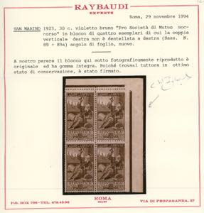 1923 - 30 cent. Società di Mutuo ... 