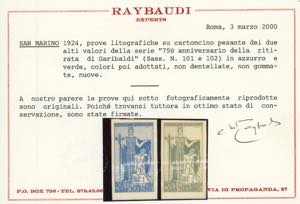 1924 - 1 lira e 2 lire Garibaldi ... 