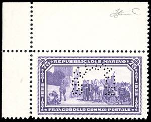 1932 - 75 cent. violetto Garibaldi, saggio ... 