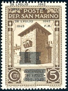 1943 - 5 cent. Caduta del Fascismo, ... 