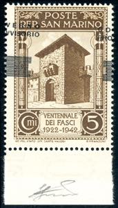 1943 - 5 cent. soprastampa Governo ... 