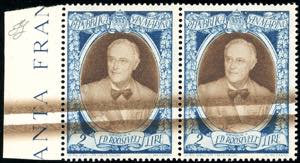 1947 - 2 lire Roosvelt (302), coppia ... 