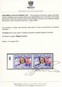 1947 - 5 lire Roosvelt, coppia ... 