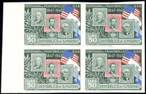 1947 - 50 lire Centenario francobollo Stati ... 