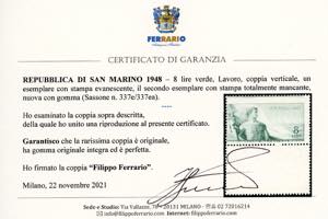 1948 - 8 lire Lavoro, stampa ... 