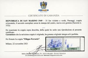 1949 - 35 lire Paesaggi, coppia ... 