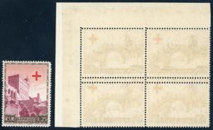 1951 - 75 lire Croce Rossa, blocco ... 