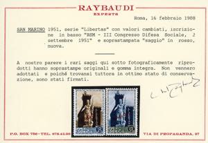 1954 - 25 lire e 55 lire Statua ... 