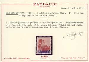 1966 - 140 lire Vedute, stampa del ... 