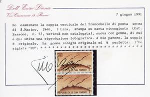 1946 - 1 lira Vedute, coppia ... 