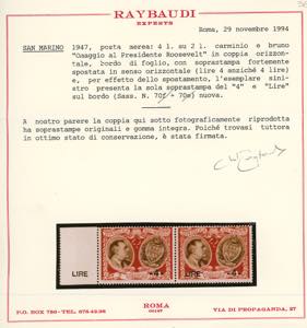 1947 - 4 lire su 2 lire Roosvelt ... 
