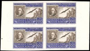 1947 - 100 lire francobollo Stati Uniti, non ... 