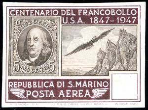 1947 - 100 lire Centenario francobollo Stati ... 