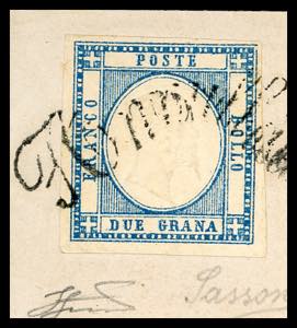 1861 - 2 grana azzurro (20), ... 