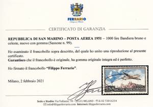 1951 - 1.000 lire Bandiera (99), ... 