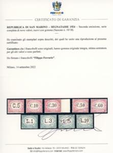 1924 - Colori cambiati, serie ... 