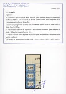 1925 - 10 cent., striscia ... 