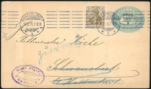 GERMANIA REICH 1908 - 2 cent. busta postale ... 