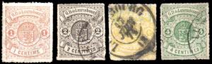 LUSSEMBURGO 1865/1875 - Stemma, perforati a ... 