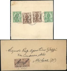 MALTA 1916/1922 - Due fascette affrancate ... 