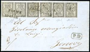 1855 - 10 cent. bianco (2), due ... 