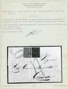 1853 - 25 cent. violetto, 5 cent. ... 