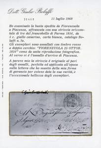 1854 - 5 cent. giallo chiarissimo ... 