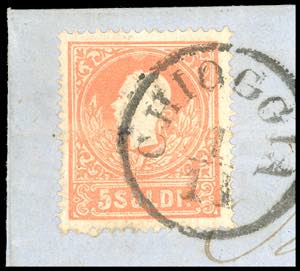 1858 - 5 soldi rosso, I tipo (25), ... 