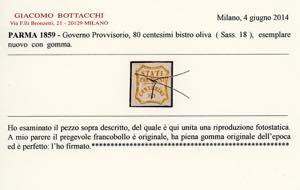 1859 - 80 cent. bistro oliva (18), ... 