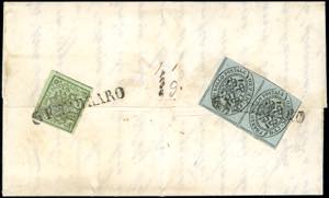 1855 - 1/2 baj grigio azzurro, coppia ... 