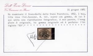 1852 - 1/2 baj lilla rosa (1d), ... 
