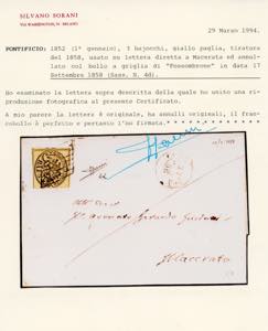 1858 - 3 baj giallo paglia (4d), ... 
