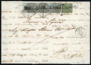 1852 - 6 baj grigio azzurrastro, striscia ... 