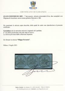 1852 - 7 baj azzurro, striscia ... 