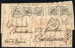 1856 - 8 baj bianco (9), due coppie e un ... 