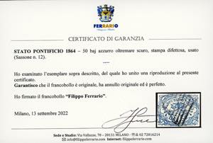 1864 - 50 baj azzurro oltremare ... 