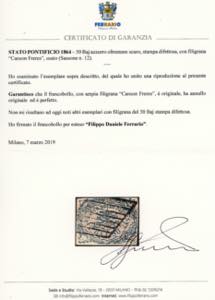 1864 - 50 baj azzurro oltremare ... 