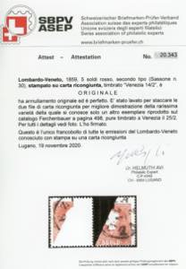 1859 - 5 soldi rosso, II tipo ... 