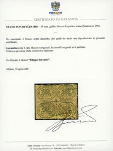 1868 - 40 cent. giallo (29b), ... 