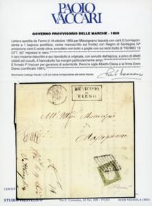 1860 - 5 cent. verde oliva (13Bc), ... 